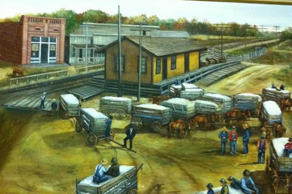 Wheatley depot and store, painting from a photograph The Wheatlet Depot and Store